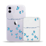 Capinha Com Nome Borboletas + Carregador Portátil 5.000 Mah