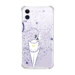 Capa Capinha Gatinho Branco Brilho Azul