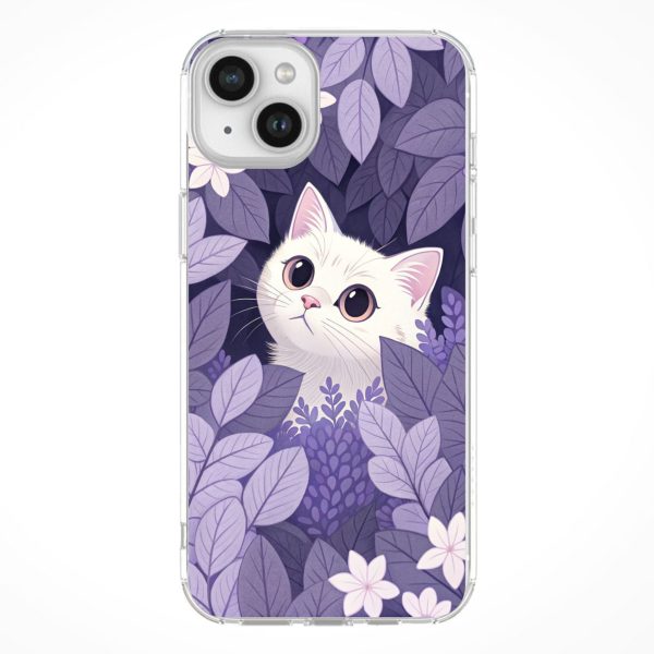 Capinha de Gatinho com fundo floral Roxo - Imagem 1
